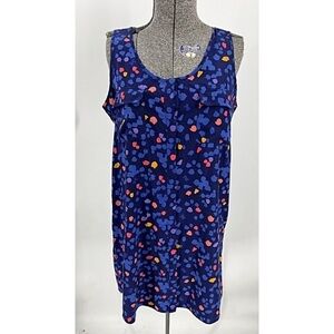 Gap sleeveless  button front floral print, 2 pocket sheath dress.L